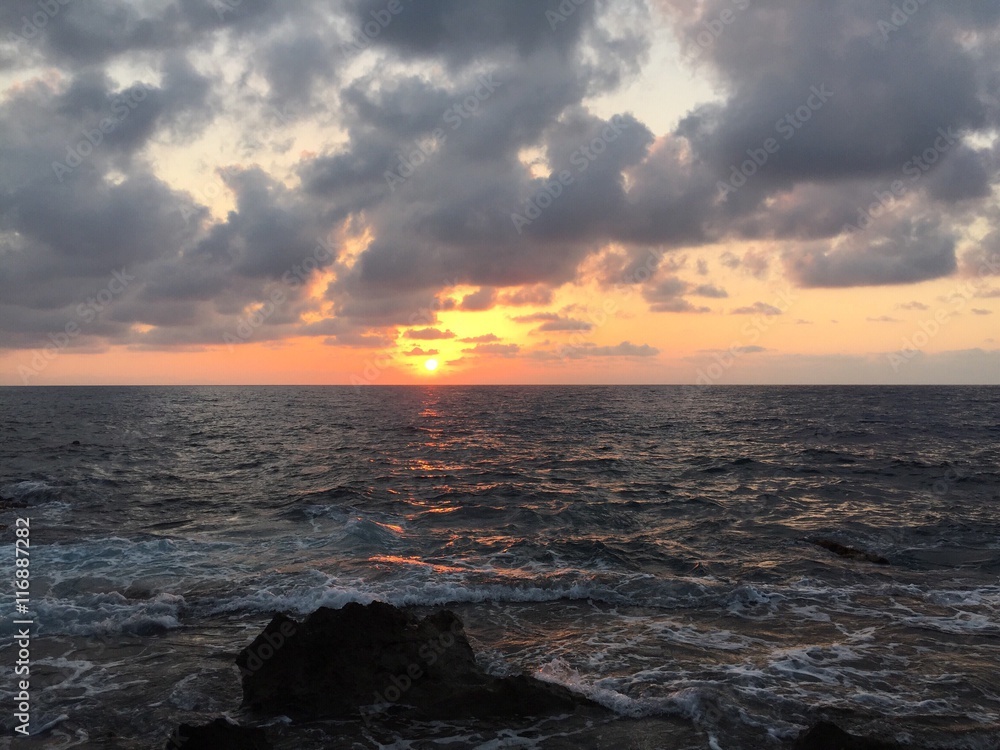 Obraz premium seashore sunset