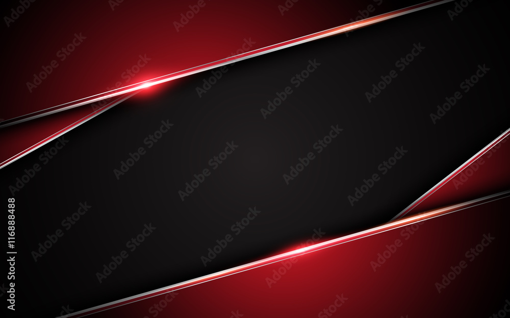 abstract metallic red black frame layout design tech innovation concept background - obrazy, fototapety, plakaty 
