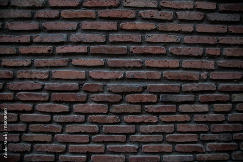 Densely layered brick wall as a texture