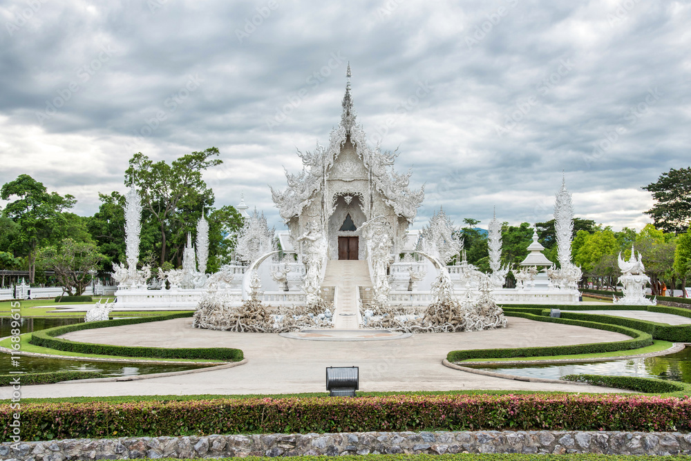 wat rong khun the most famous temple in chiang rai ,thailand