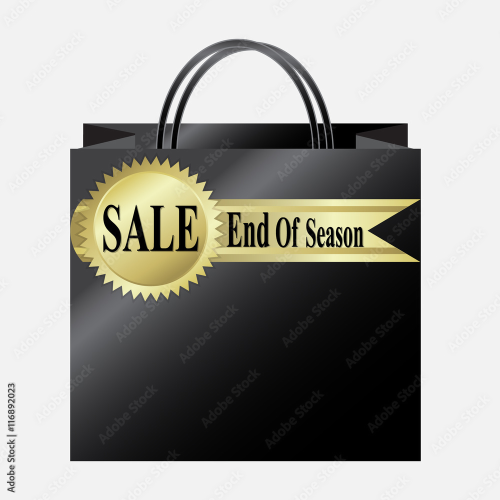 Shopping paper bag with Sale label Shopping paper bag with Sale label