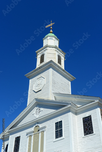 St. Paul's United Methodist Church was built in 1805 with the Colonial style in downtown Newport, Rhode Island, USA.