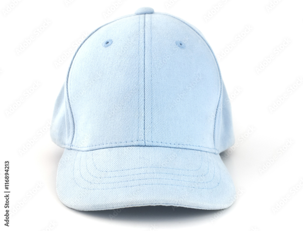 Isolated blue baseball cap on a white background. Isolated blue baseball cap on a white background.