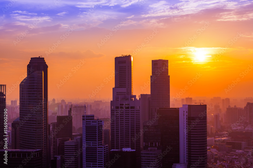 Singapore city skyline