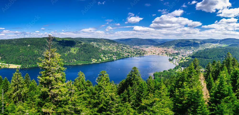 Fototapeta premium Incredible nature around Gerardmer lake in Vosges mountains, France