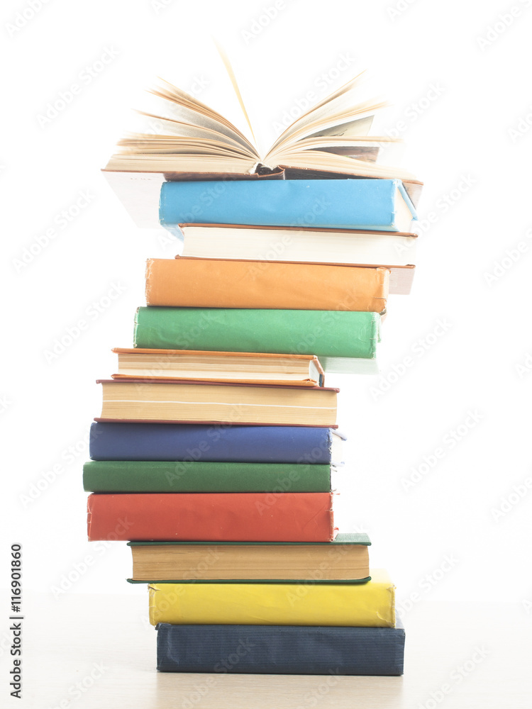 Stack of books isolated on white background. Education concept. Back to school. Stack of books isolated on white background. Education concept. Back to school.