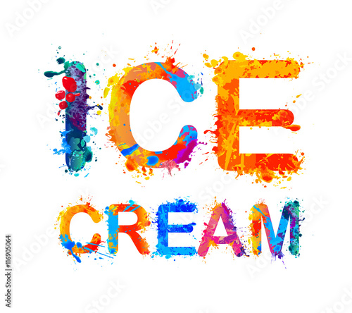 Icecream. Vector inscription