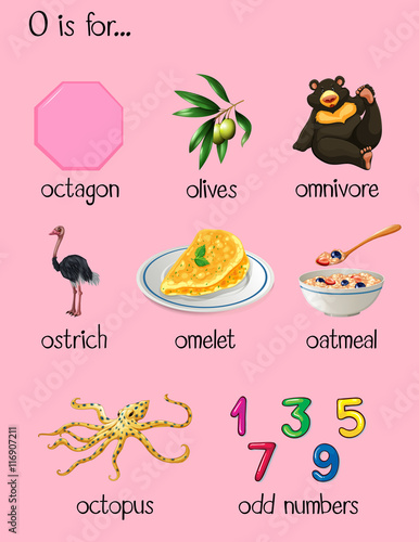 Many words begin with letter O