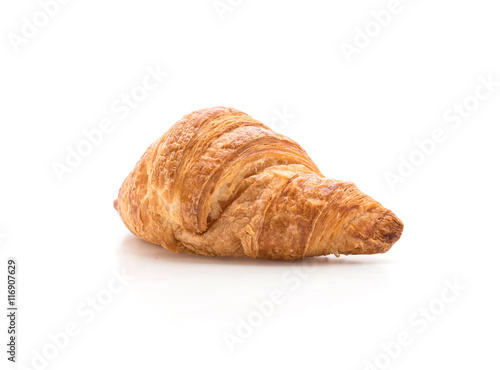 butter croissant on white