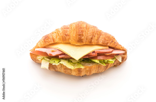 croissant sandwich ham