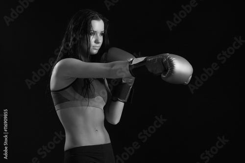 girl with boxing gloves © zhagunov_a