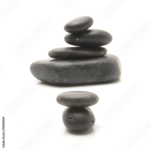 balancing stones isolated on white