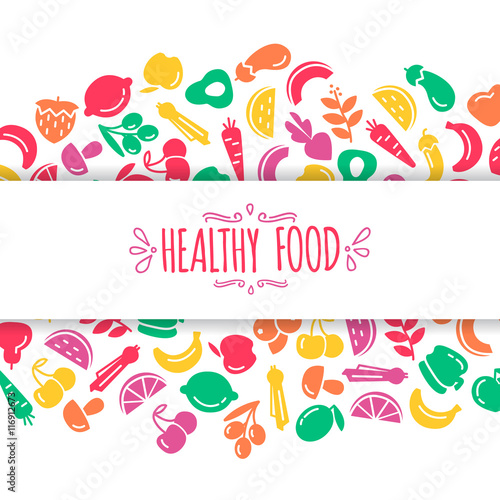Healty food background representing