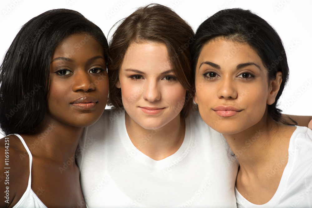 Diverse group of woman who are friends. Diverse group of woman who are friends.