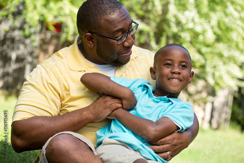African American Father and Son © digitalskillet1