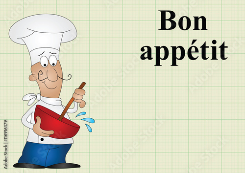 Chef with bon appetit 