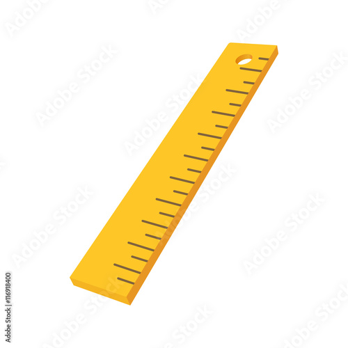 Line icon in cartoon style isolated on white background. Measuring and drawing symbol