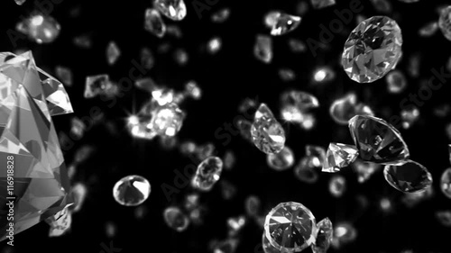 Seemlessly Looping Background of Diamonds. photo