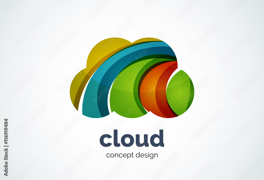 Cloud logo template, remote hard drive storage or weather concept Cloud logo template, remote hard drive storage or weather concept
