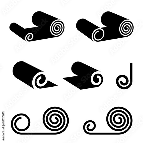 roll of anything black symbol vector