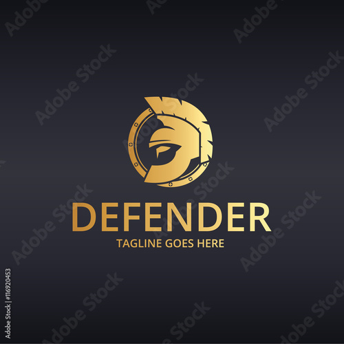Defender logo. Spartan logo. Warrior logo