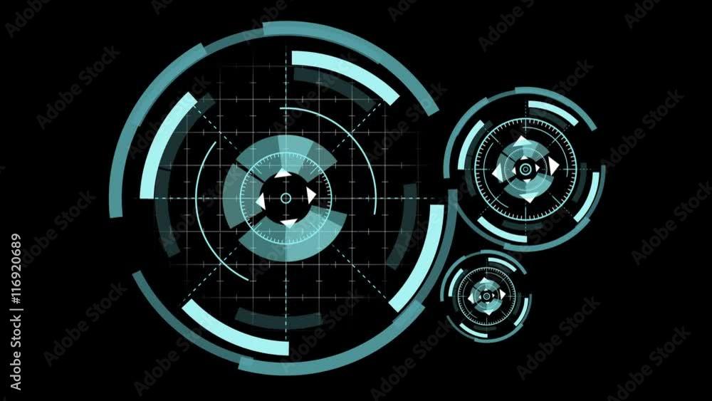 Abstract background with animated circles Abstract background with animated circles