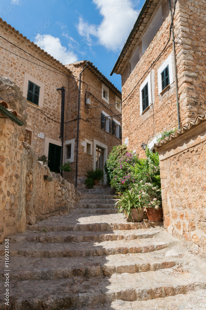 Street view from Fornalutx Mallorca Spain