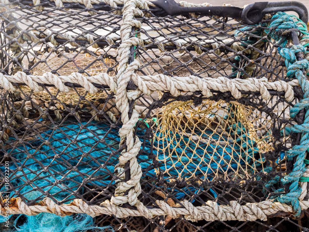 Lobster pot nets at Tobermory, Isle of Mull, Scotland, UK