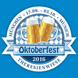 Piktogramm für das Oktoberfest vom 17.09. bis 03.10.2016 auf der Theresienwiese in München