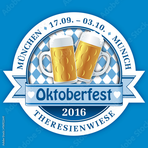 Piktogramm für das Oktoberfest vom 17.09. bis 03.10.2016 auf der Theresienwiese in München