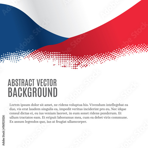 Vector background with Czech Republic flag and copy space