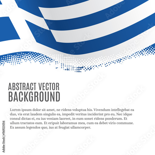 Vector background with Greece flag and copy space