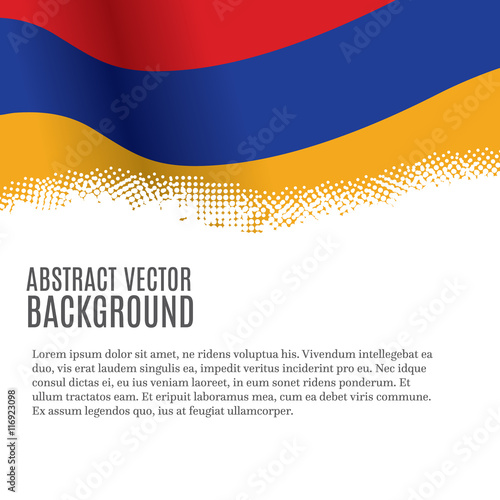 Vector background with Armenian flag and copy space