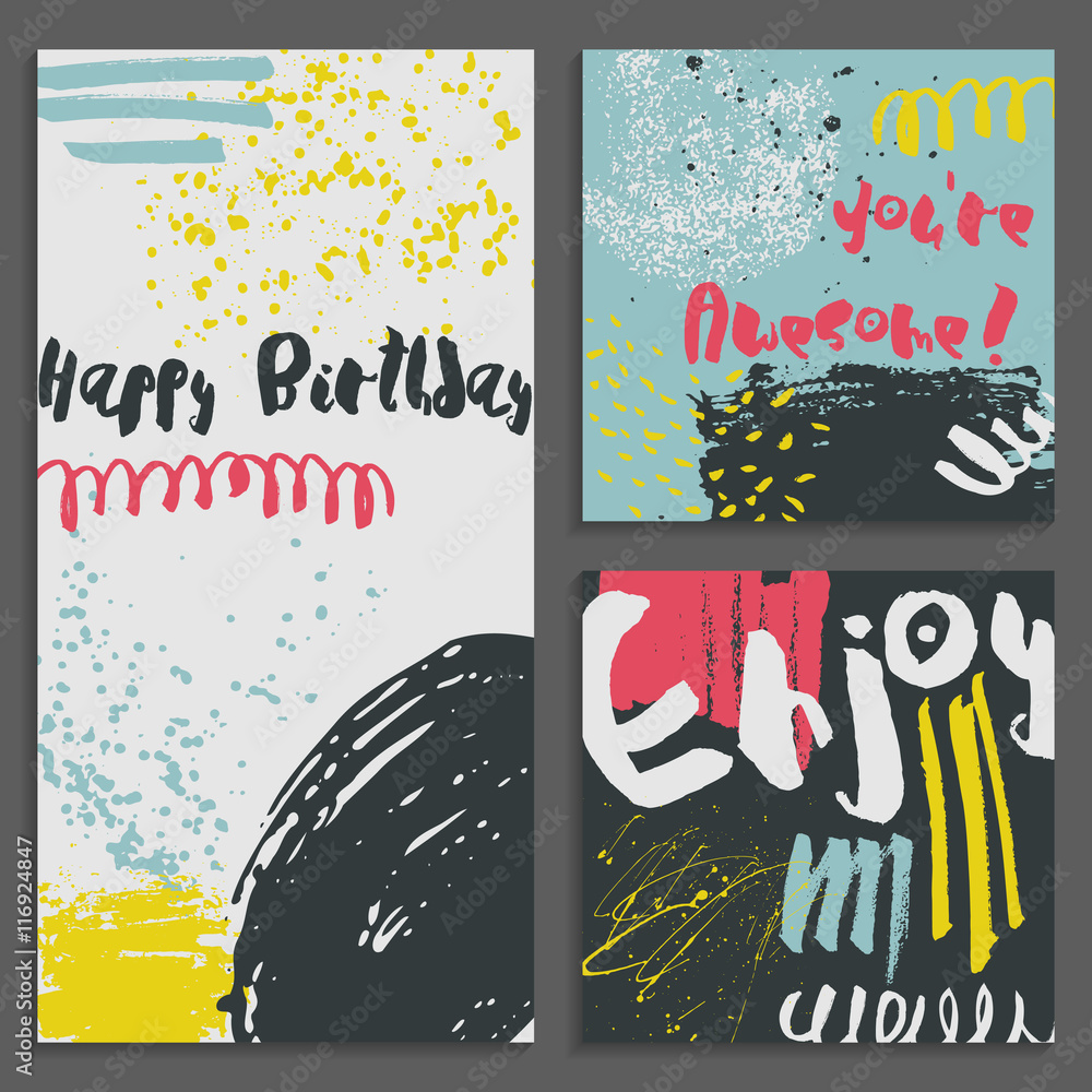 Set of abstract Greeting cards