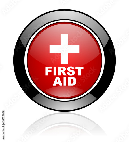 Glossy vector first aid icon