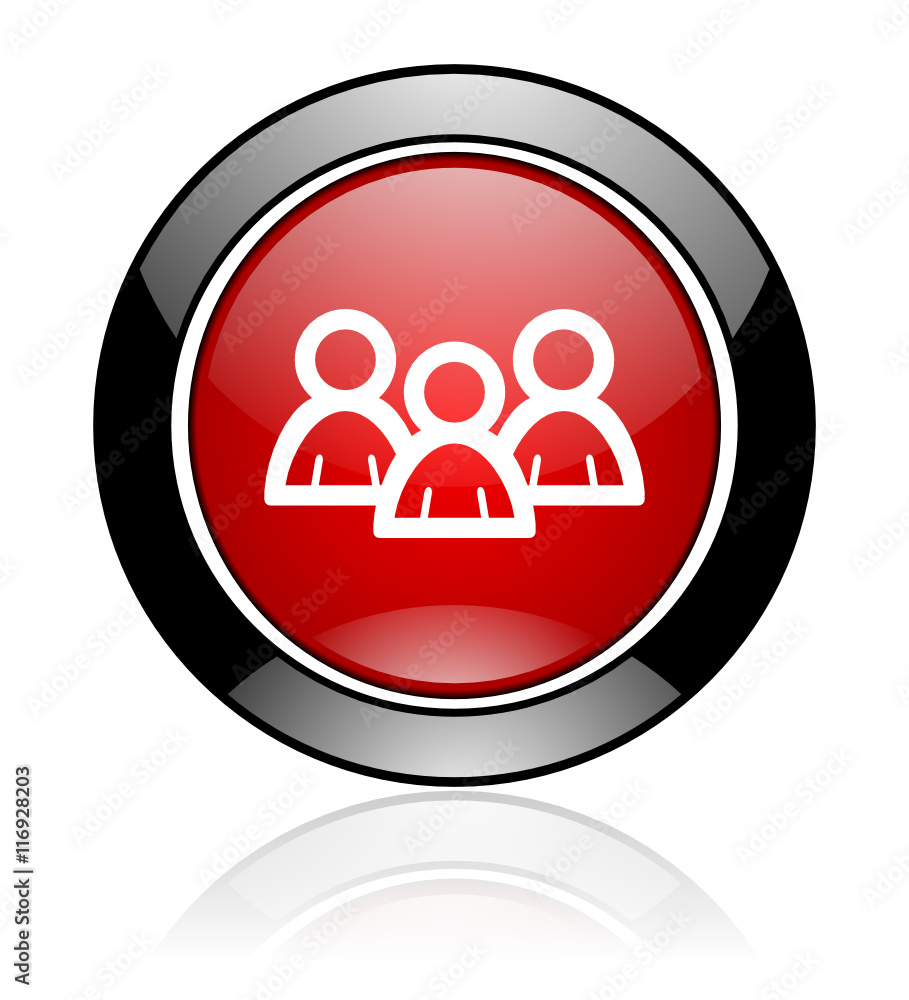 Red and black round glossy web forum vector icon Red and black round glossy web forum vector icon