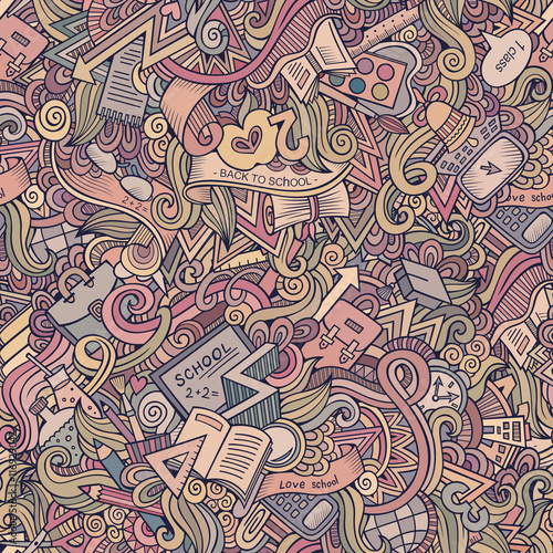 school seamless pattern