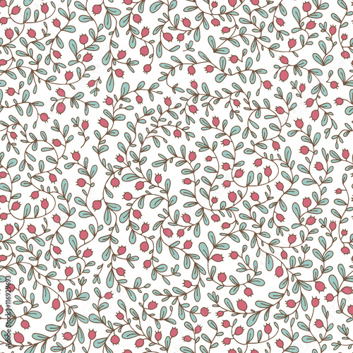 Seamless floral natural vector background