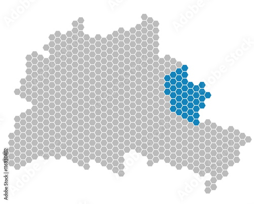 Karte Berlin - Bezirk Marzahn-Hellersdorf