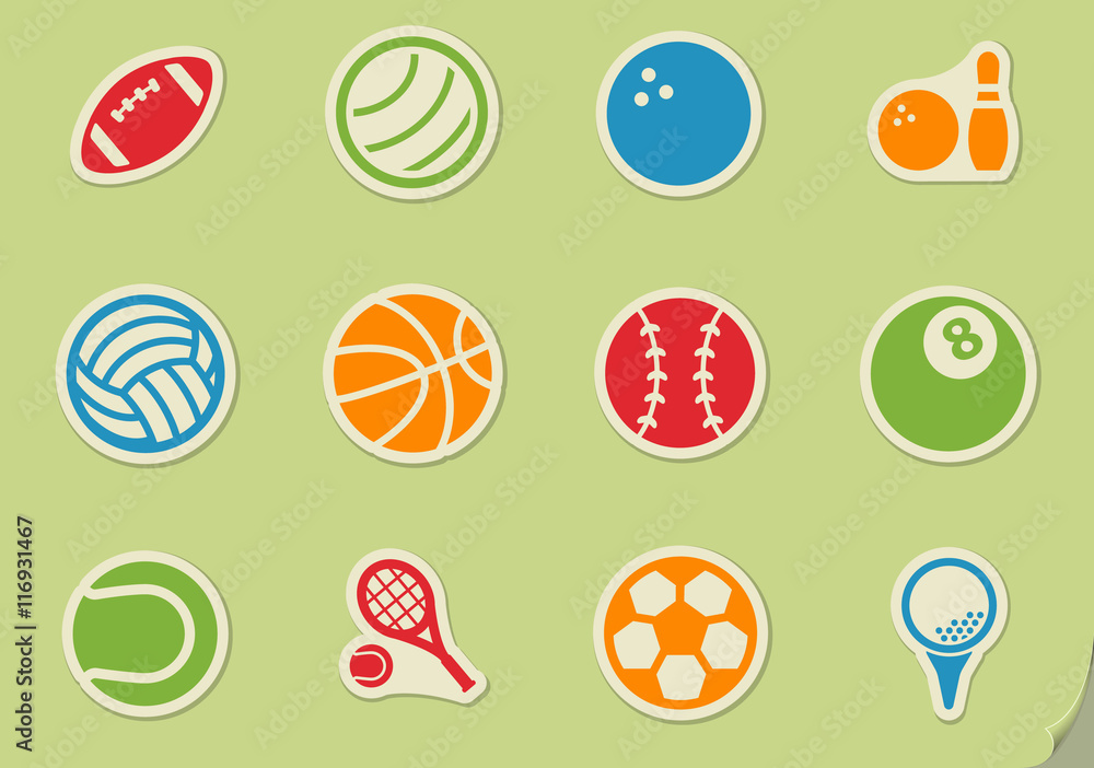 sport balls icon set sport balls icon set