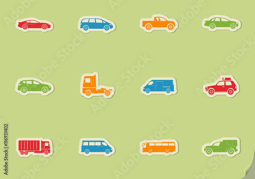 Cars simply icons