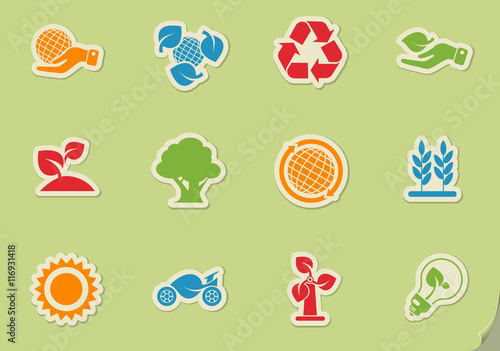 Ecology and recycle icons