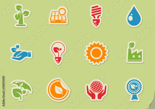 Ecology and recycle icons