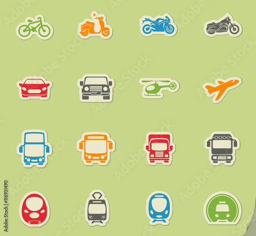 Transport mode icons