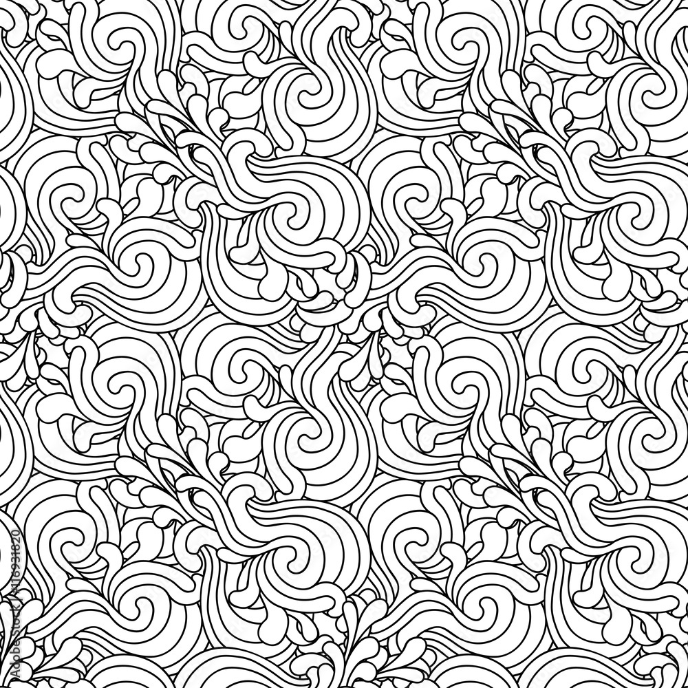 Seamless decorative zentangle graphic pattern on white backgroun Seamless decorative zentangle graphic pattern on white backgroun