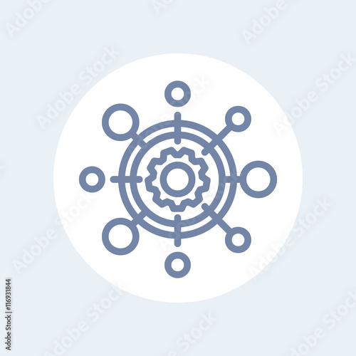 production line icon isolated on white