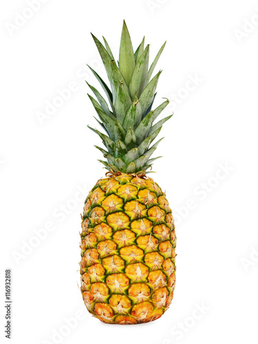 Ripe pineapple isolated on white background