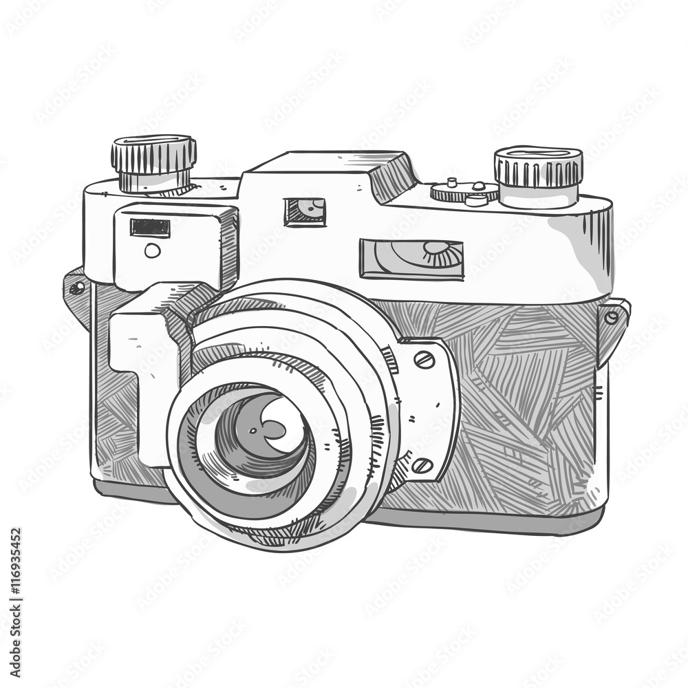 camerastickers #cute #camera - Camera Drawing With Color Clipart (#4596968)  - PikPng