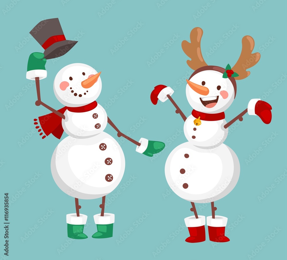 Cartoon snowman character