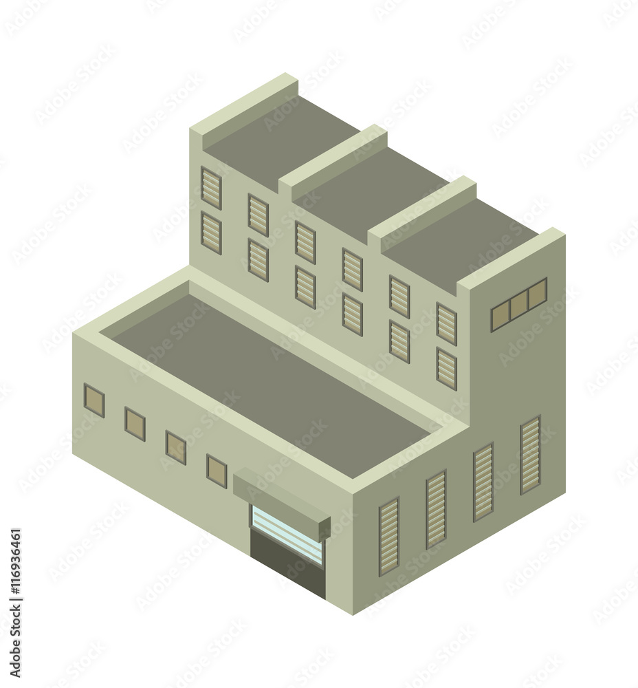 Isometric building vector illustration Isometric building vector illustration